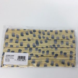 Johnny Was Mask Silk Graphic Print Yellow Blue